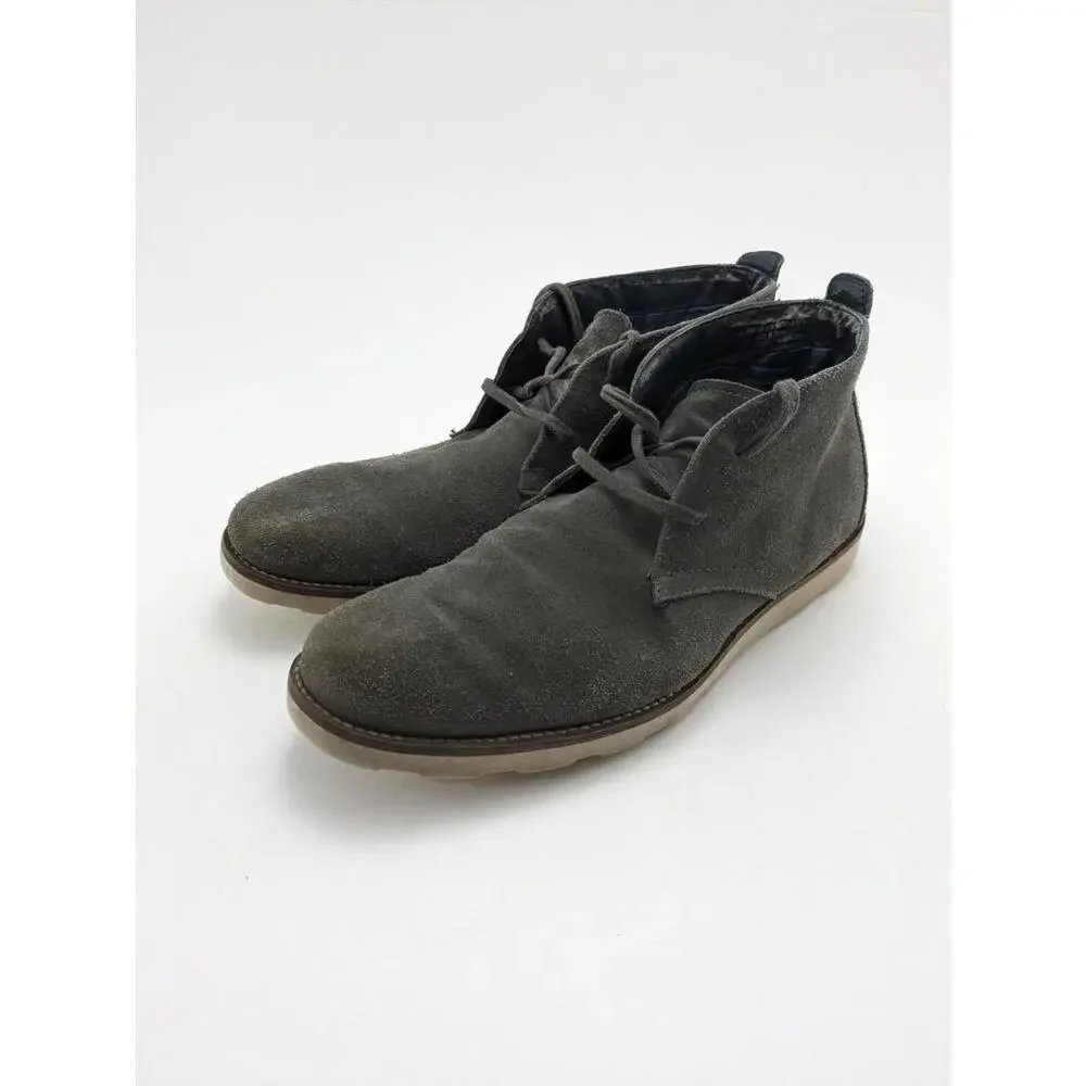 Mens Odin New York Gray Chukka Leather Lace Up Dress Boots‎ F16855676 Size 12